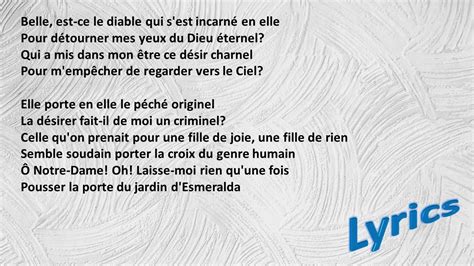 belle lyrics english|Notre Dame de Paris  .